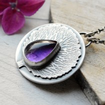 紫水晶生命银树项链